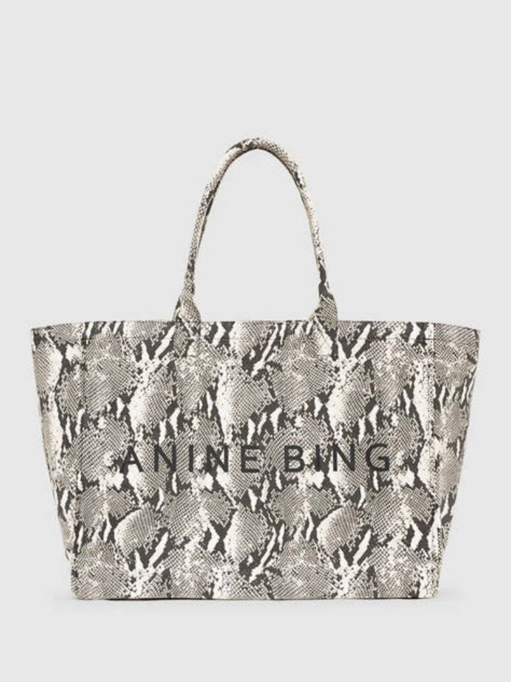 Anine Bing Leo Canvas Tote in Python